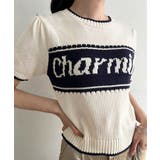 Charmingロゴ配色ショートニット | Jewelobe | 詳細画像2 