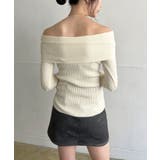 ワイドオフショルタイトニットトップス | Jewelobe | 詳細画像2 