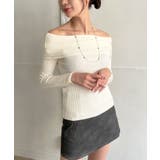 ワイドオフショルタイトニットトップス | Jewelobe | 詳細画像4 