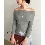 ワイドオフショルタイトニットトップス | Jewelobe | 詳細画像7 