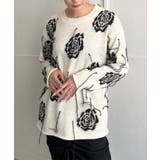 ローズジャガードポイントフリンジルーズニット | Jewelobe | 詳細画像1 