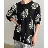 ローズジャガードポイントフリンジルーズニット | Jewelobe | 詳細画像9 