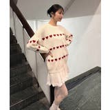 ハートボーダールーズニットプルオーバー | Jewelobe | 詳細画像12 