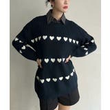 ハートボーダールーズニットプルオーバー | Jewelobe | 詳細画像13 