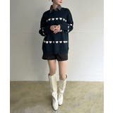 ハートボーダールーズニットプルオーバー | Jewelobe | 詳細画像18 