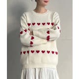 ハートボーダールーズニットプルオーバー | Jewelobe | 詳細画像2 