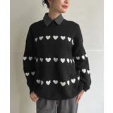 ハートボーダールーズニットプルオーバー | Jewelobe | 詳細画像21 