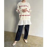 ハートボーダールーズニットプルオーバー | Jewelobe | 詳細画像8 