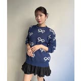 リボンジャガードニットプルオーバー | Jewelobe | 詳細画像16 