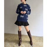 リボンジャガードニットプルオーバー | Jewelobe | 詳細画像21 