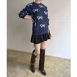 リボンジャガードニットプルオーバー | Jewelobe | 詳細画像22 