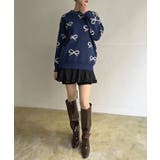 リボンジャガードニットプルオーバー | Jewelobe | 詳細画像23 