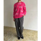 リボンジャガードニットプルオーバー | Jewelobe | 詳細画像7 