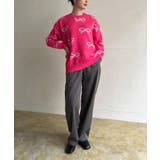 リボンジャガードニットプルオーバー | Jewelobe | 詳細画像8 