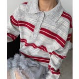 ランダムボーダールーズポロニットプルオーバー | Jewelobe | 詳細画像12 