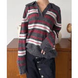 ランダムボーダールーズポロニットプルオーバー | Jewelobe | 詳細画像18 