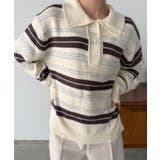 ランダムボーダールーズポロニットプルオーバー | Jewelobe | 詳細画像2 