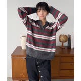 ランダムボーダールーズポロニットプルオーバー | Jewelobe | 詳細画像22 