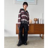 ランダムボーダールーズポロニットプルオーバー | Jewelobe | 詳細画像26 