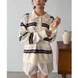 ランダムボーダールーズポロニットプルオーバー | Jewelobe | 詳細画像3 