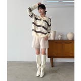 ランダムボーダールーズポロニットプルオーバー | Jewelobe | 詳細画像6 