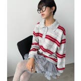ランダムボーダールーズポロニットプルオーバー | Jewelobe | 詳細画像9 