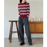 カラードッキングマルチボーダーニット | Jewelobe | 詳細画像19 