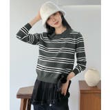 カラードッキングマルチボーダーニット | Jewelobe | 詳細画像20 