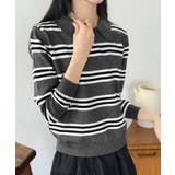 カラードッキングマルチボーダーニット | Jewelobe | 詳細画像24 