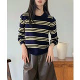 カラードッキングマルチボーダーニット | Jewelobe | 詳細画像30 