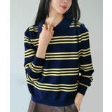 カラードッキングマルチボーダーニット | Jewelobe | 詳細画像32 