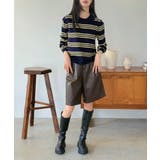 カラードッキングマルチボーダーニット | Jewelobe | 詳細画像34 