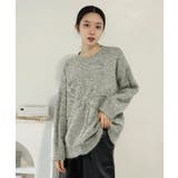 ケーブルリボンルーズニットプルオーバー | Jewelobe | 詳細画像1 