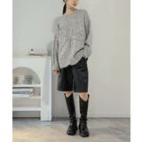 ケーブルリボンルーズニットプルオーバー | Jewelobe | 詳細画像6 