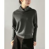 グレー | オフタートルドルマンニットプルオーバー | Jewelobe