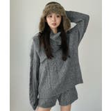 【マルチコルセット付き】ケーブルニットプルオーバー×ショートパンツセットアップ | Jewelobe | 詳細画像26