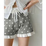 モノトーンドットフリルマイクロニットパンツ | Jewelobe | 詳細画像2 