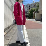 ピンク | 無地ジャガードオーバーカーディガン | Jewelobe