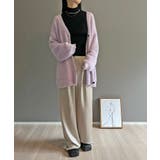 シャギーミディニットカーディガン | Jewelobe | 詳細画像24 