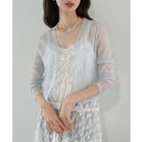 サックスブルー | シアーニットカーデ | Jewelobe