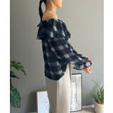 ラッフルカラー2wayチェックブラウス | Jewelobe | 詳細画像19 