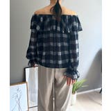 ラッフルカラー2wayチェックブラウス | Jewelobe | 詳細画像20 