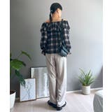 ラッフルカラー2wayチェックブラウス | Jewelobe | 詳細画像26 