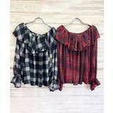 ラッフルカラー2wayチェックブラウス | Jewelobe | 詳細画像28 