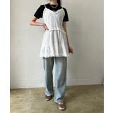 フリル×コットンストライプビスチェディテールキャミチュニック | Jewelobe | 詳細画像5 