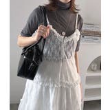 フリル×レースビスチェディテールキャミチュニック | Jewelobe | 詳細画像3 