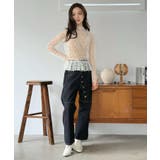 フラワードットチュールペプラムシアートップス | Jewelobe | 詳細画像10 