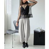 フラワードットチュールペプラムシアートップス | Jewelobe | 詳細画像28 