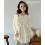 シフォン×レースフリルキャミチュニック | Jewelobe | 詳細画像3