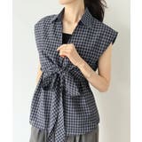 カシュクール風チェックリボンブラウス | Jewelobe | 詳細画像5 